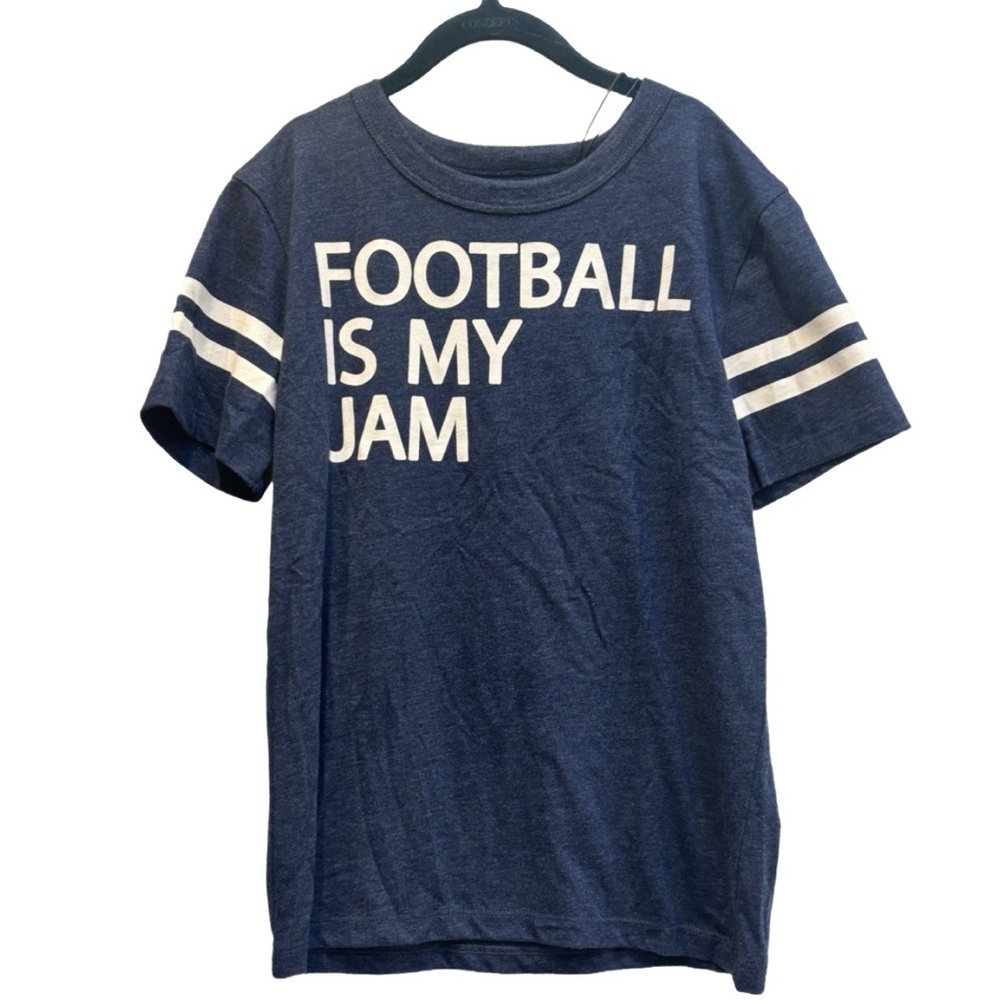 NWT Chaser “Football Is My Jam” Graphic Tee – Size 10 (Kids) Soft Cotton Blend